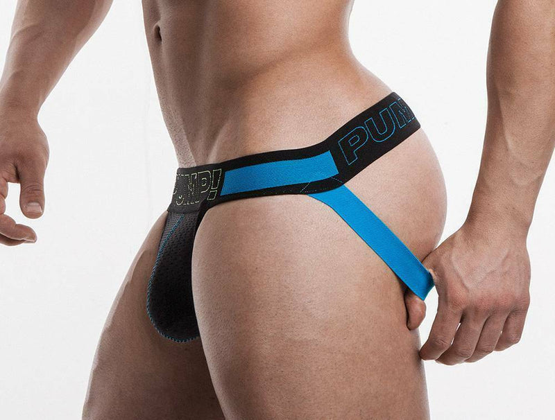 PUMP! Jock SONIC Élastique Noir Mesh Coton Jockstrap 15022 P40