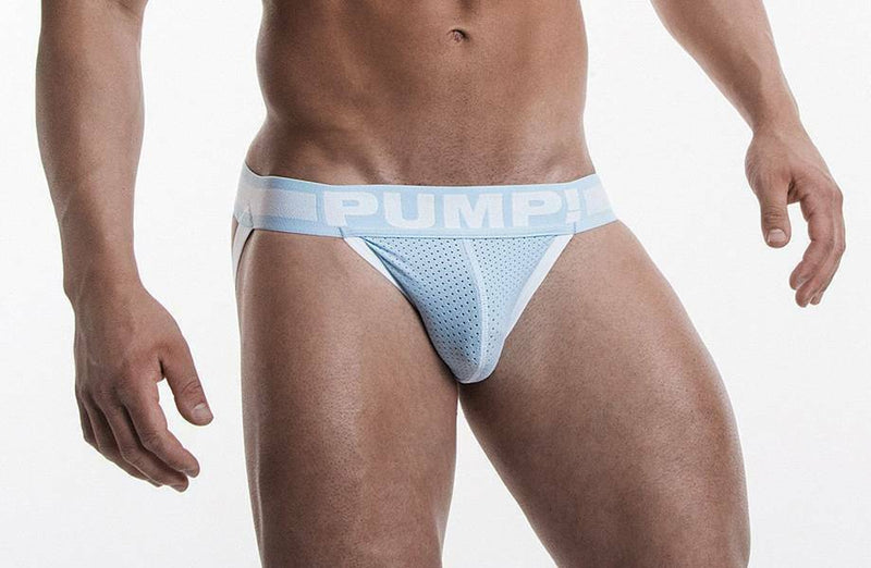 PUMP ! Jocks Frost Jockstrap pour hommes, bonnet en maille, bleu bébé 15023 P9