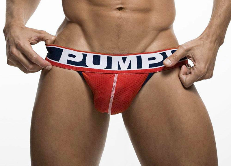 PUMP ! JockStrap Fever Bonnet En Maille Rouge Jock En Coton 15014 P37