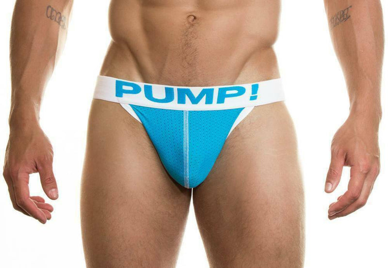 PUMP! Jockstrap Neon Fuel Blue Vibrant Eye-Popping Jock 15018 P24