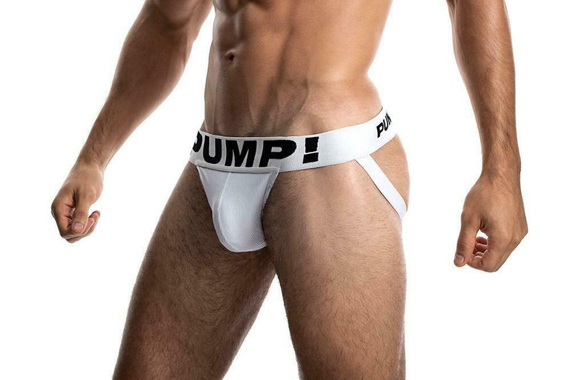 PUMP ! Pochette en coton Jockstrap classique pour hommes blanc 15005 P24