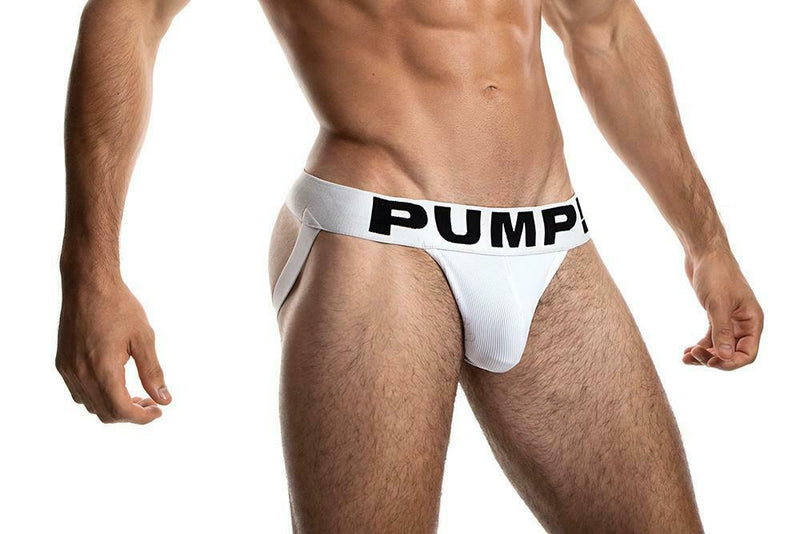 PUMP ! Pochette en coton Jockstrap classique pour hommes blanc 15005 P24