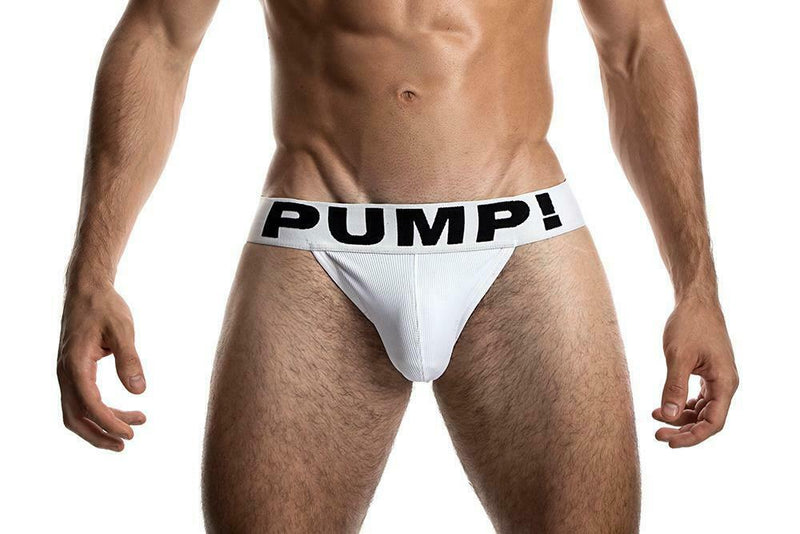 PUMP ! Pochette en coton Jockstrap classique pour hommes blanc 15005 P24