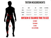 RUFSKIN 3/4 Length Legging TRITON Arched Seam Faux-Fly Jet Black Leggings