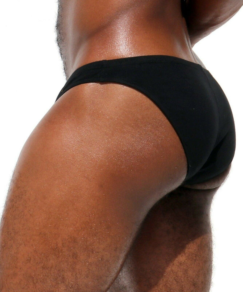 RUFSKIN Brief FRED Premium Cotton Spandex Fabric Thin Hip Briefs Black 43A