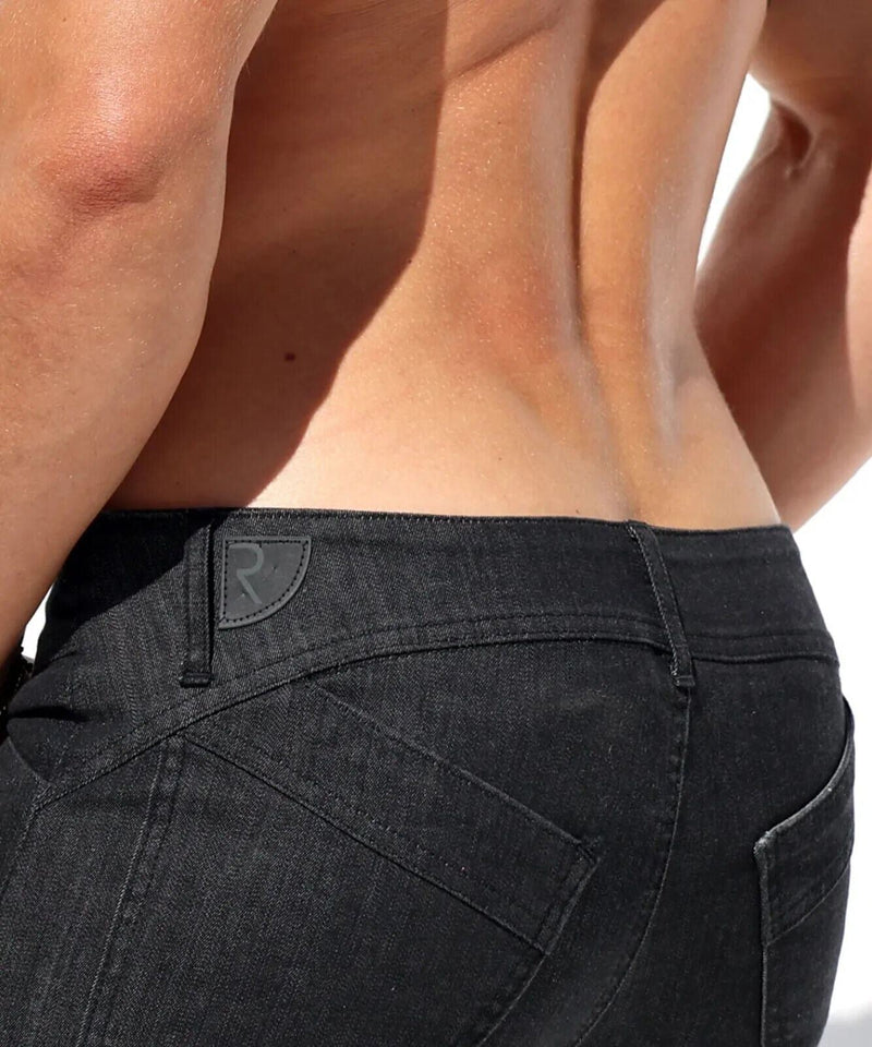 RUFSKIN Cotton Jeans BUTCH Slim Fit Straight-Leg Pants Denim Distressed Black
