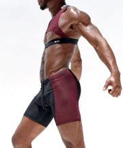 RUFSKIN Cycle Shorts SPLIT Premium Perforated Stretch Nylon Short Matte 75