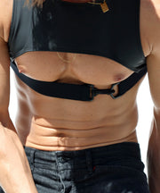 RUFSKIN Harness Zander “Rubberized” Chest Yoke Elastic Strap X Branded Patch B13