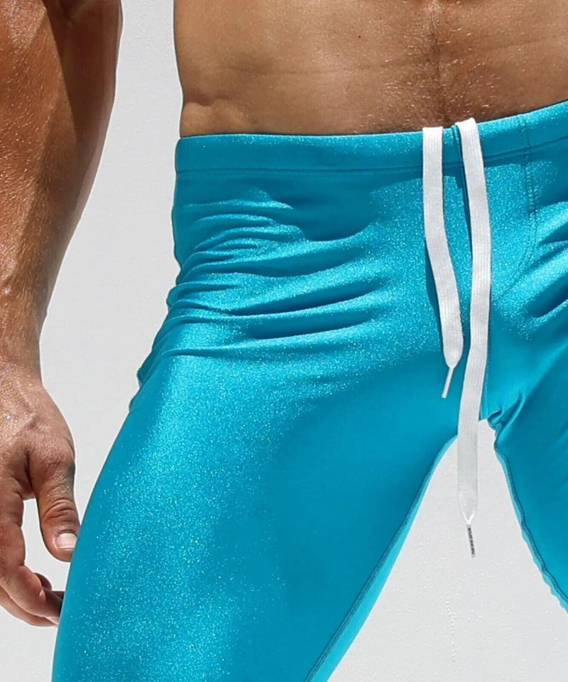 RUFSKIN KIP Stretchy Leggings Perfo-Sport Pants Shiny Fidji Blue 71