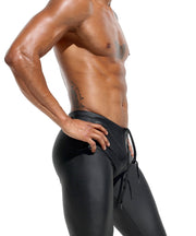 RUFSKIN KYLO Stretch Rubber Sport Legging Rubberized Spandex Pants Matte 55