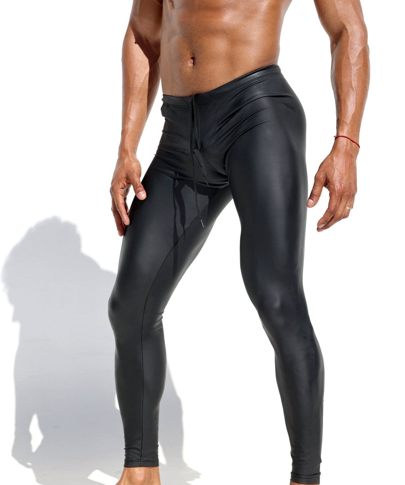 RUFSKIN KYLO Stretch Rubber Sport Legging Rubberized Spandex Pants Matte 55