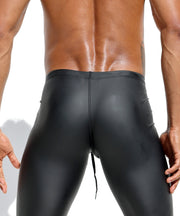 RUFSKIN KYLO Stretch Rubber Sport Legging Rubberized Spandex Pants Matte 55