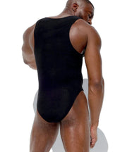 RUFSKIN Singlet TREY Full-Seat Briefs Bodysuit Brushed Knit Jet Black