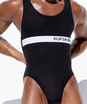 RUFSKIN Singlet TREY Full-Seat Briefs Bodysuit Brushed Knit Jet Black