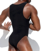 RUFSKIN Singlet TREY Full-Seat Briefs Bodysuit Brushed Knit Jet Black