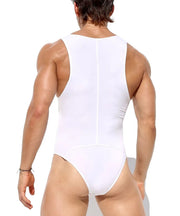 RUFSKIN Singlet TREY Full-Seat Briefs Bodysuit Brushed Knit Optic White