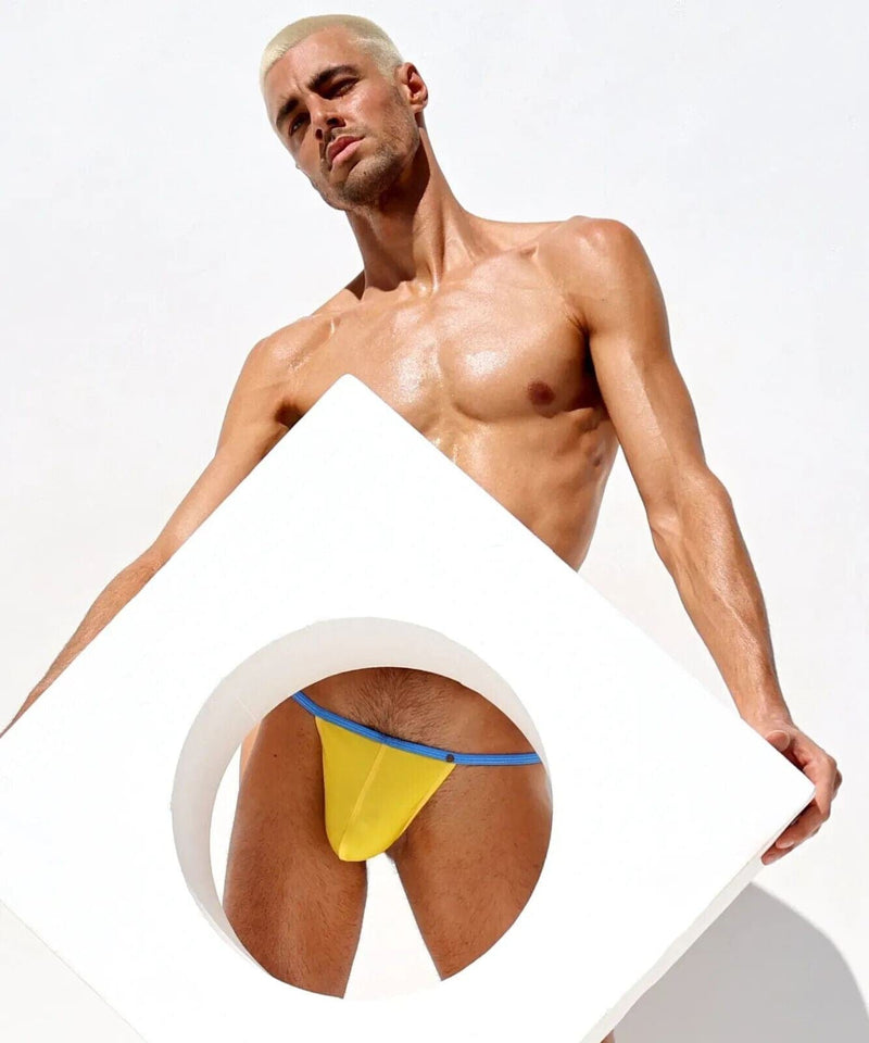 RUFSKIN Sling Backless Pouch Single Layer Sexy Shiny Sunshine Yellow