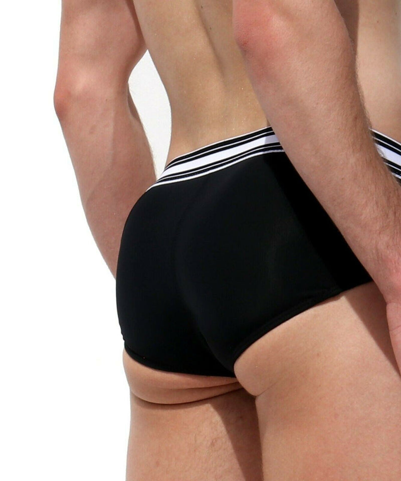 RUFSKIN! Swimwear DICE Jacquard Elastic Swim-Briefs Stretchy Nylon Black 46