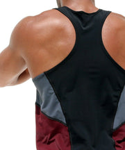 RUFSKIN! Tank top Trace Maroon Sport Stretch Nylon Muscle Definition 25