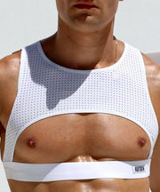 RUFSKIN Y Harness VITOR Slightly See Through Perforated Elastic Nylon White 73