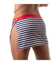 Sailor Skirt Iconic TOF PARIS Low-Waist Kilt Bathing Skirts Navy Blue 45