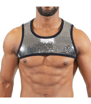 Sensational TOF PARIS Harness Broadway Fashion Garment Sequined  Silver 24