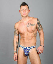 SexyMenUnderwear.com Andrew Christian Thong S*ck-it Y-Back Tangas Almost Naked Blue 91589 37