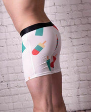 SexyMenUnderwear.com JJ Malibu Trunk Boxer Brief POPSICLE Boxers Funny Pops Print 7