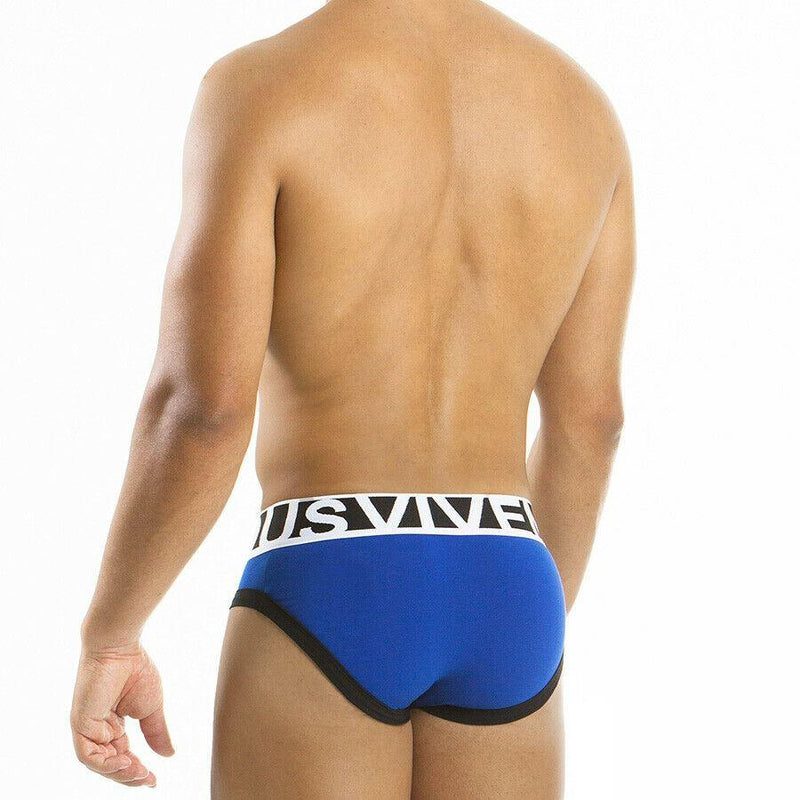 SexyMenUnderwear.com Modus Vivendi Brief Boost Leather-Look Slips Blue 13511 16