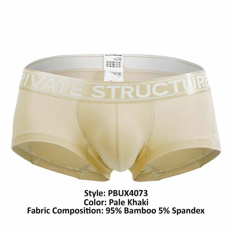 SexyMenUnderwear.com Private Structure Sport Trunks Bamboo Boxer Seamed Pouch Beige 4073 57