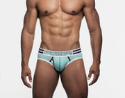 SexyMenUnderwear.com PUMP SideCut Briefs ACTIVATE Retro Teal Cotton Stretch Briefs 12063 70