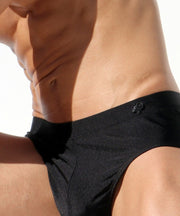 SexyMenUnderwear.com RUFSKIN Briefs EL CAMINO Retro Classic Mid-Waist Slip Faux-Fly Black 31