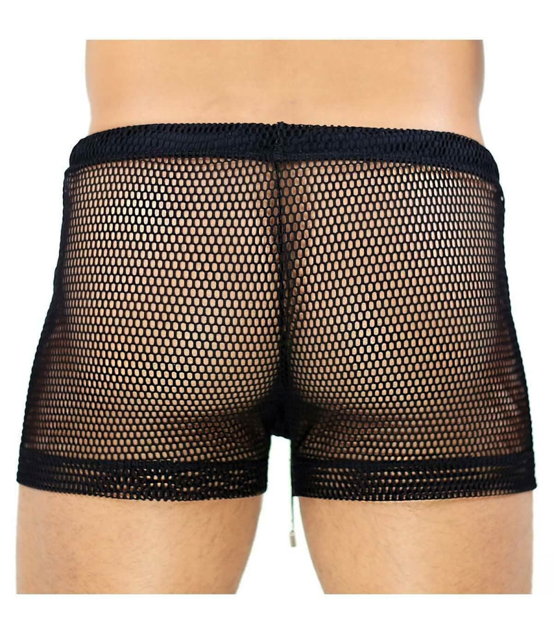 SexyMenUnderwear.com See-Through Swimwear "TOF PARIS" IBIZA Swim-Shorts Guaranteed Effect BLACK T4