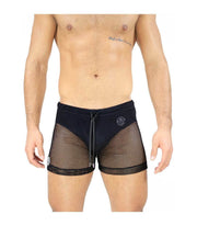SexyMenUnderwear.com See-Through Swimwear "TOF PARIS" IBIZA Swim-Shorts Guaranteed Effect BLACK T4