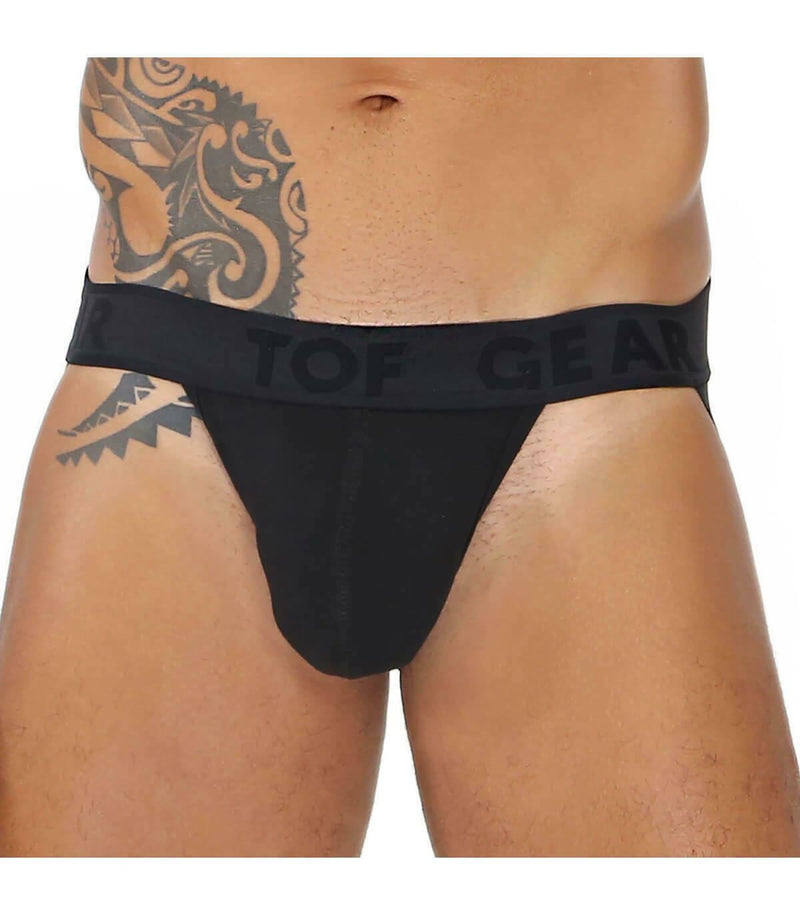 SexyMenUnderwear.com Sexy Jockstrap TOF PARIS Alpha Jock Soft Cotton Jersey Classic Black 14