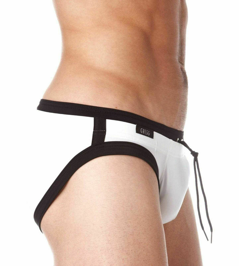 SexyMenUnderwear.com SMALL Greeg Homme Swim-Brief BoyToy Swimwear WHITE 100425 214