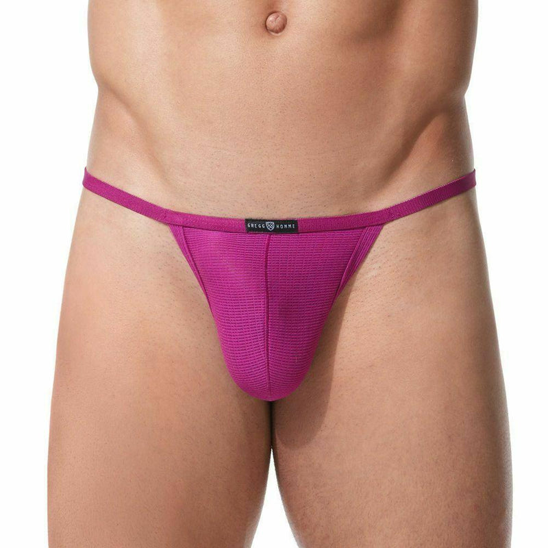 SexyMenUnderwear.com String Gregg Homme Xcite MicroModal Jacquard Men G-String Magenta 152414 225