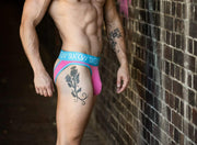 SexyMenUnderwear.com Sukrew Jock Vauxhall V-Briefs Jockstrap Combo Pouch Enhanced Bulge Neon Pink 11