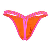 SexyMenUnderwear.com Sukrew Low-Rise Thong Bubble Sexy Rounded Cupping Pouch Orange/Pink 25