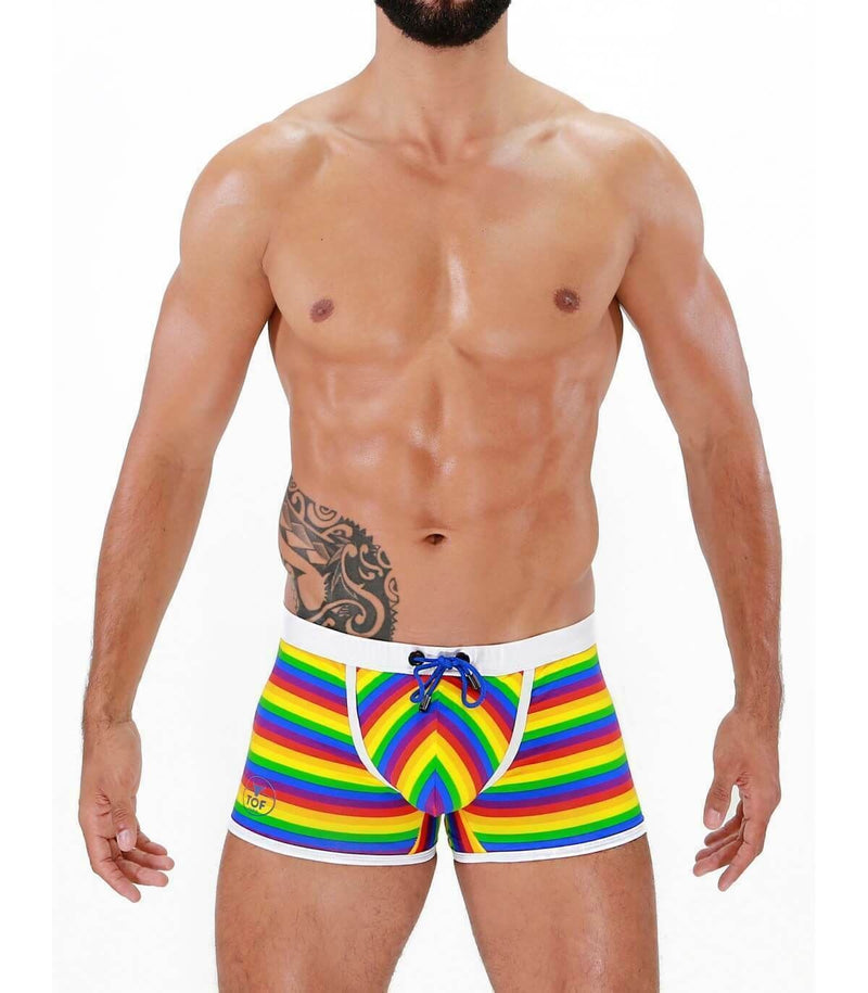 SexyMenUnderwear.com Swim-Boxer TOF PARIS Swim-Short Pride Edition Rainbow Flag Swimwear 22