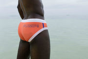 SexyMenUnderwear.com Swim-Brief PUMP!  Swimwear WaterBrief Adjustable Drawstring CORAL 13008