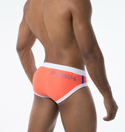SexyMenUnderwear.com Swim-Brief PUMP!  Swimwear WaterBrief Adjustable Drawstring CORAL 13008 T11