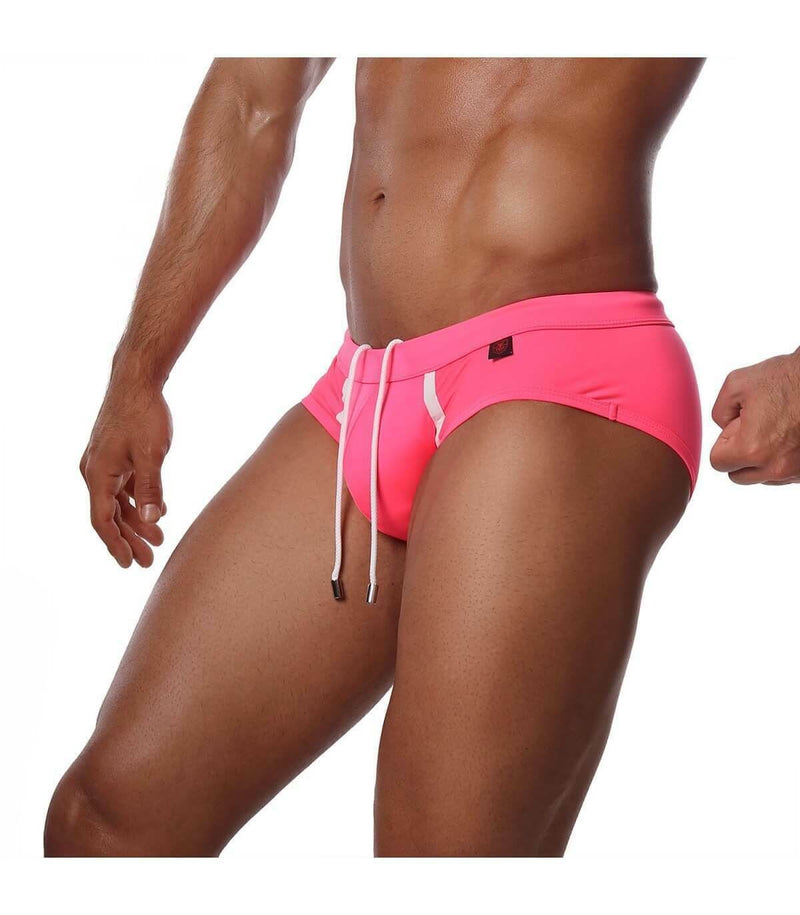 SexyMenUnderwear.com Swim-Brief Tight-Fitting by TOF PARIS Happy Neon Pink 25