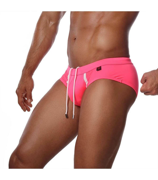 SexyMenUnderwear.com Swim-Brief Tight-Fitting by TOF PARIS Happy Neon Pink 25