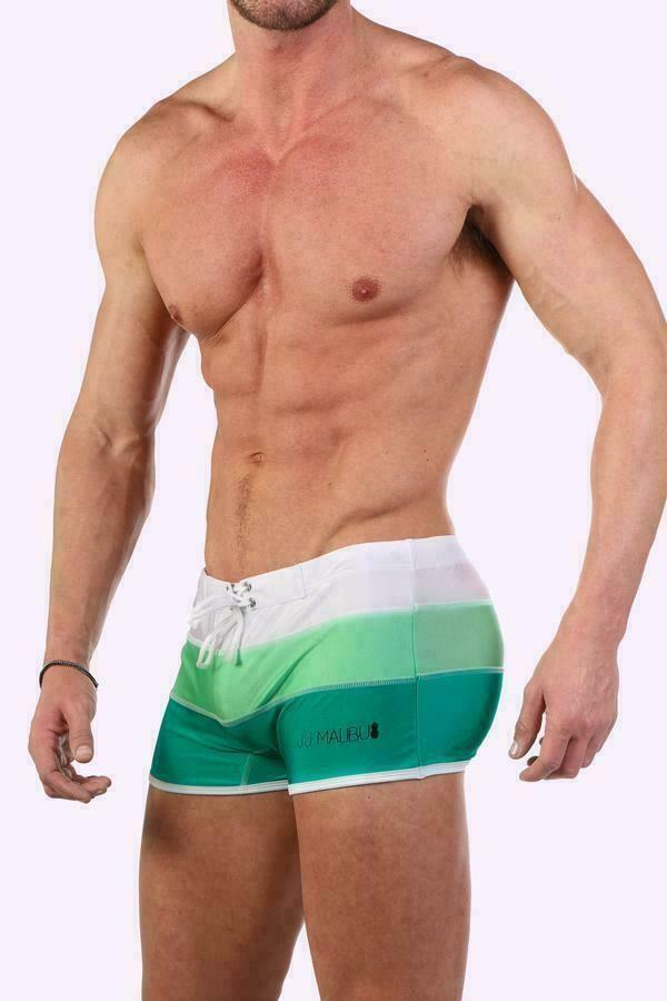 SexyMenUnderwear.com Swimwear JJ MALIBU IBIZA Swim-Trunk Green Swim-Short 2