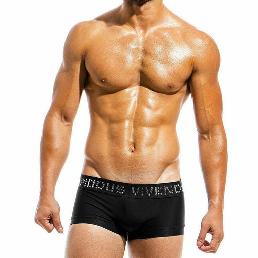 SexyMenUnderwear.com Swimwear Modus Vivendi Metallic Brand Brazil Swim-Trunks Black BS1821 36