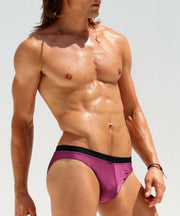 SexyMenUnderwear.com Swimwear RUFSKIN! Swim-Brief Combo Thong 'KU' Fusion T-Back Swimsuit Wine 54