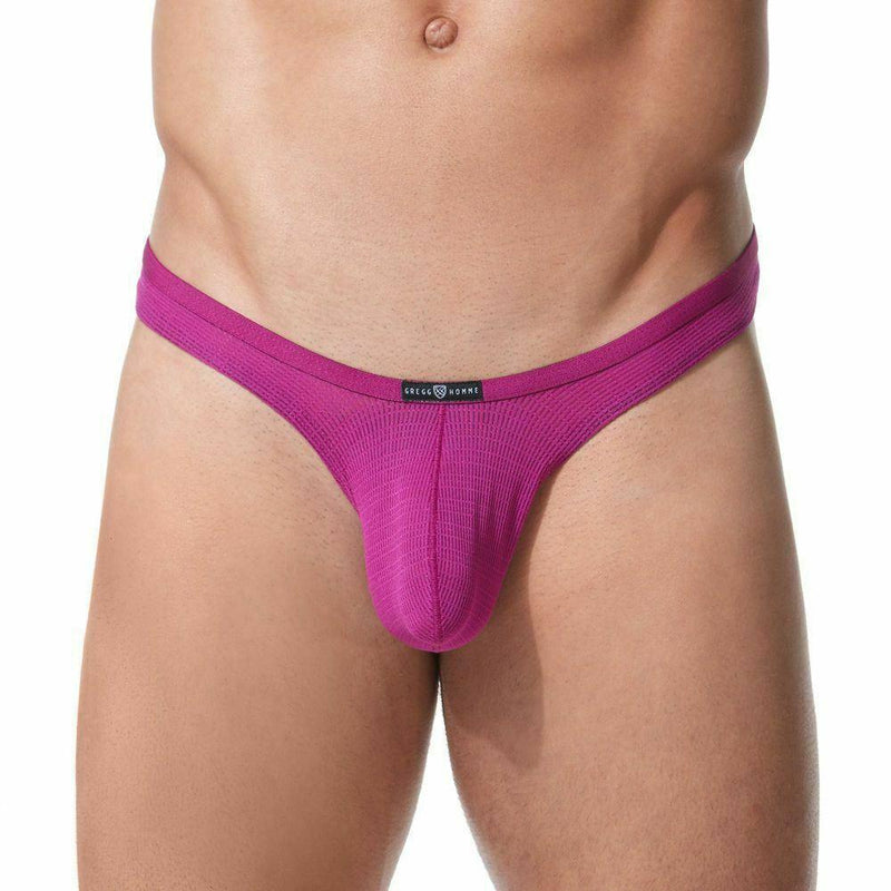 SexyMenUnderwear.com Thong Gregg Homme Xcite Micro-Modal Jacquard Thongs Magenta 152404 226