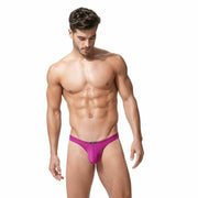 SexyMenUnderwear.com Thong Gregg Homme Xcite Micro-Modal Jacquard Thongs Magenta 152404 226