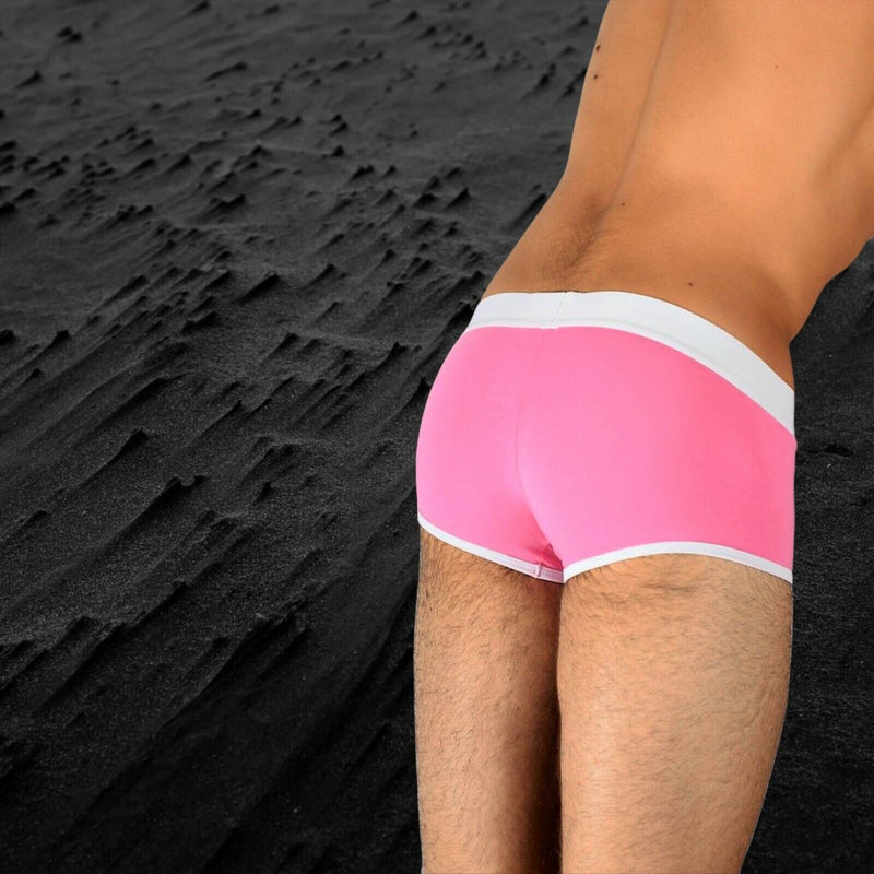 SexyMenUnderwear.com TOF PARIS Boxer ALPHA Cotton Bi-Stretch Jersey Pink 17